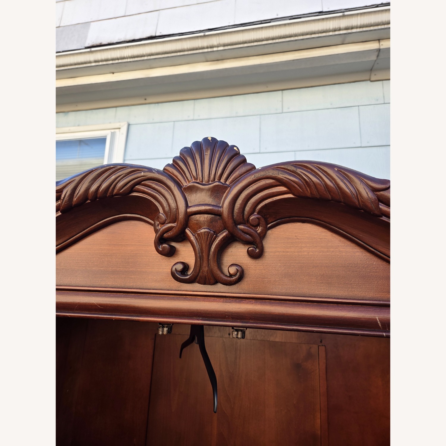 Dark Brown Wood Armoire  - image-4