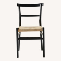 Anthropologie Black Wood Dining Chairs