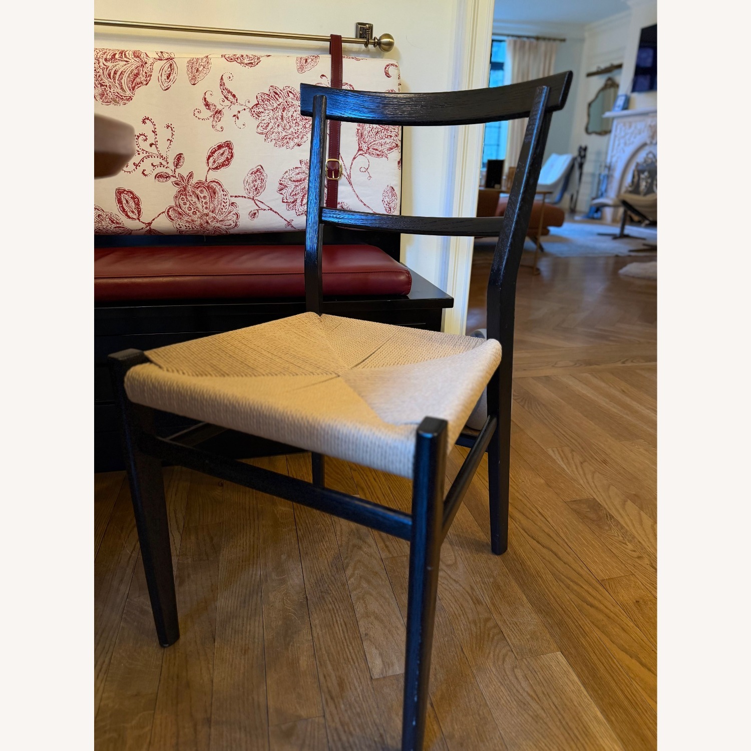 Anthropologie Black Wood Dining Chairs - image-4