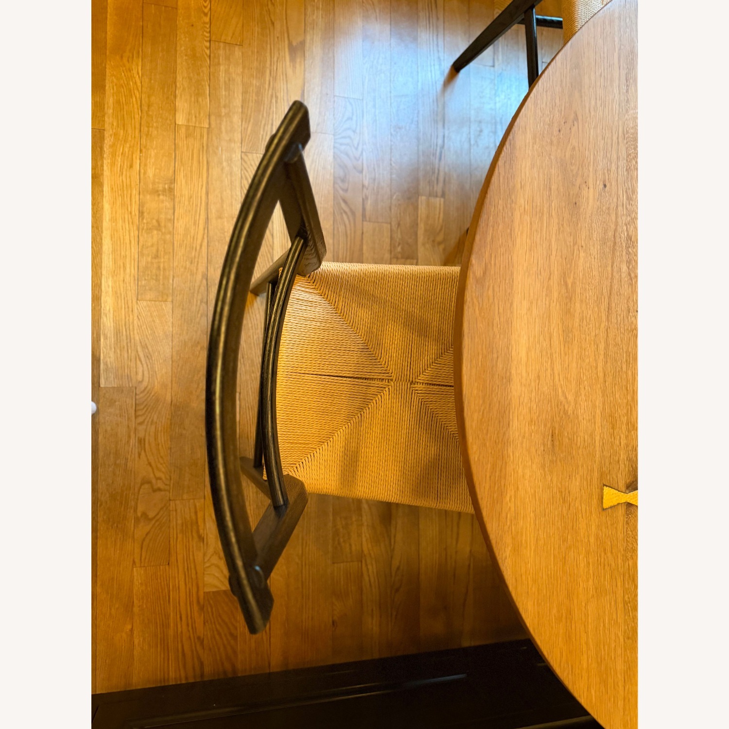 Anthropologie Black Wood Dining Chairs - image-3