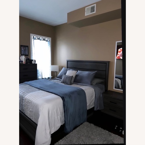 Used Ashley Furniture Dark Gray Queen Bed for sale on AptDeco
