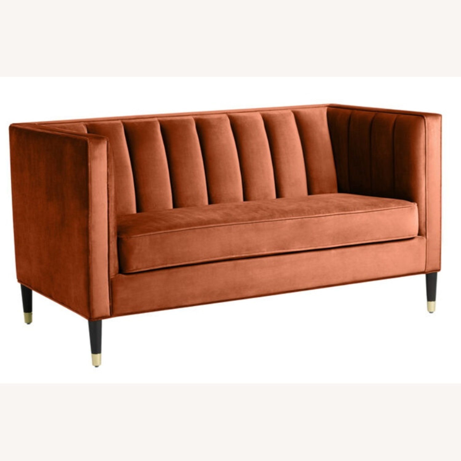 World Market Leanna Red Velvet Loveseat - image-4