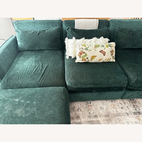 Used IKEA Green Velvet 3+ Piece Sectional for sale on AptDeco