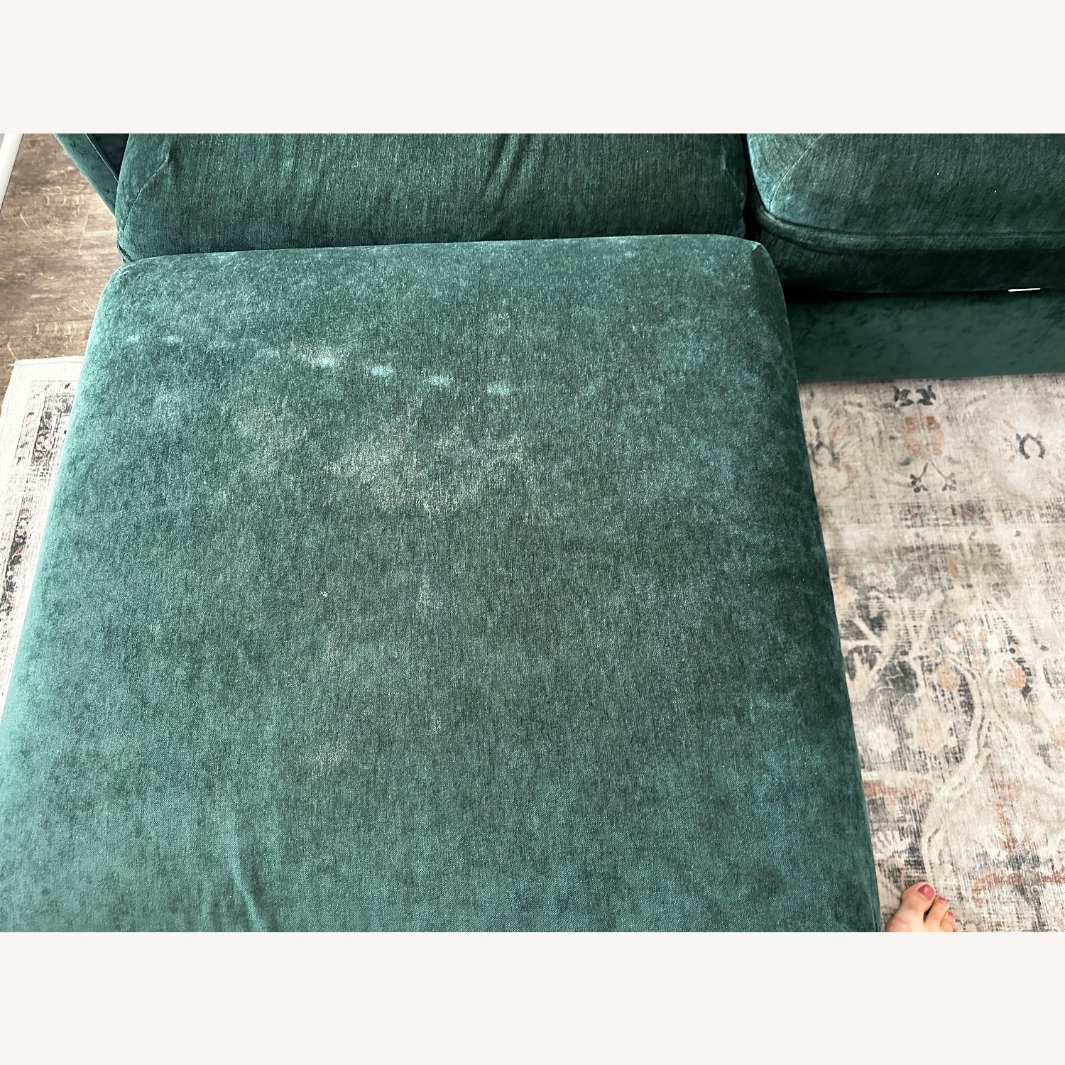 IKEA Green Velvet 3+ Piece Sectional - image-4