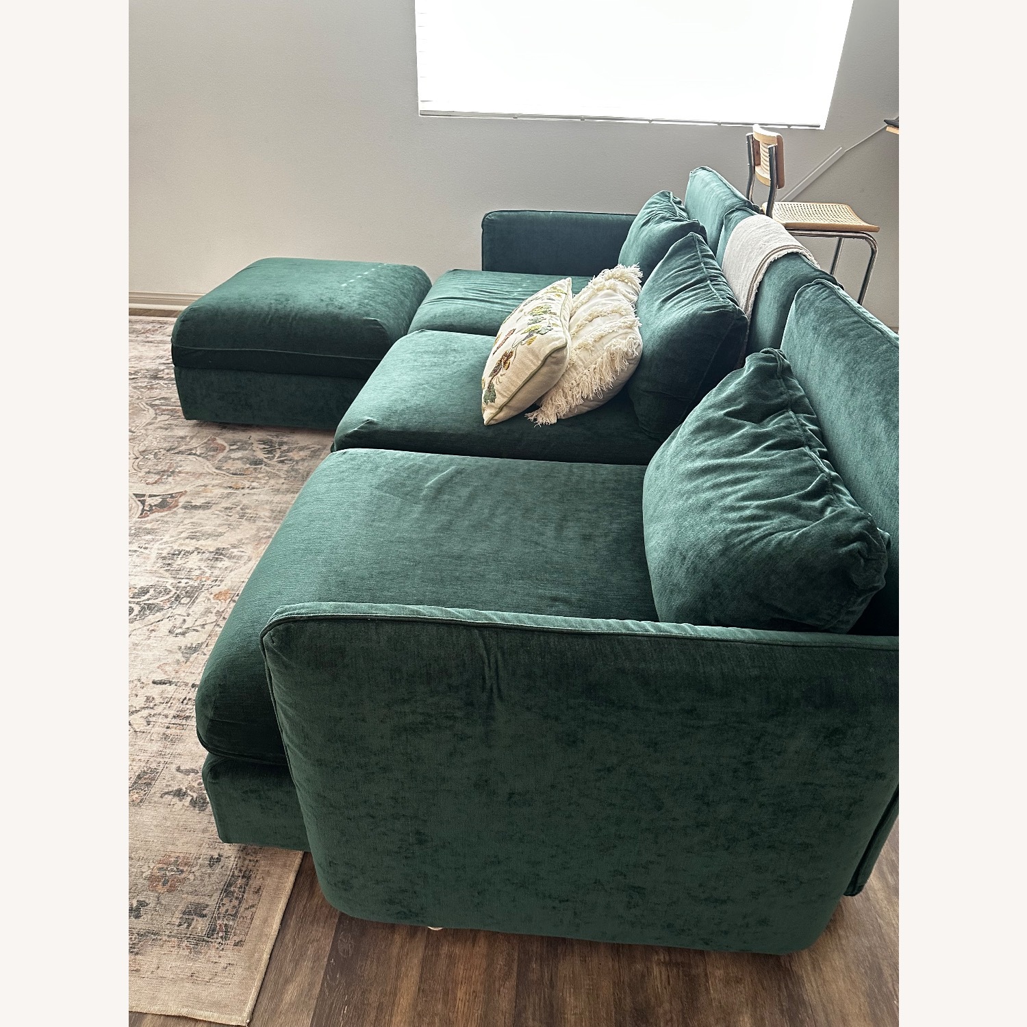 IKEA Green Velvet 3+ Piece Sectional - image-2