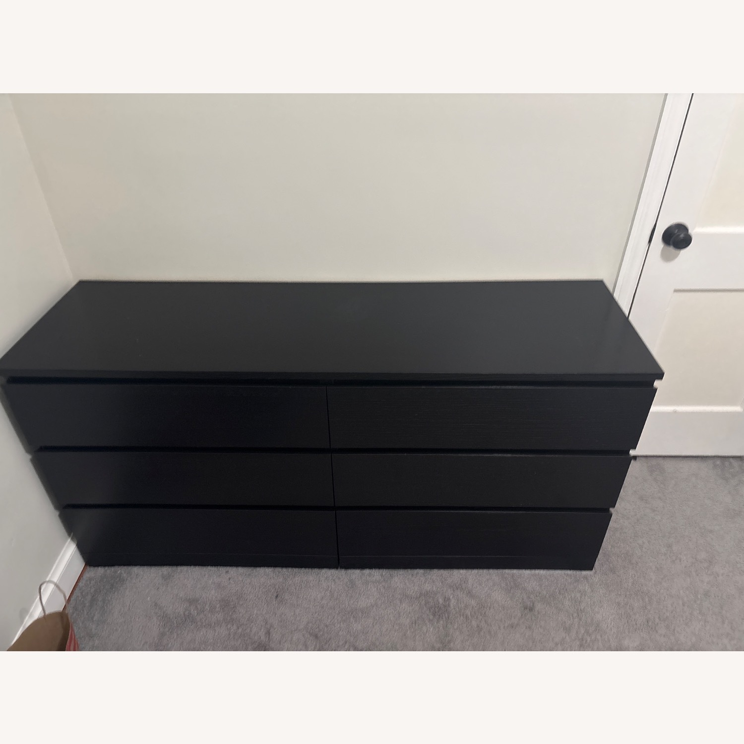 IKEA MALM Black Wood Dresser - image-3