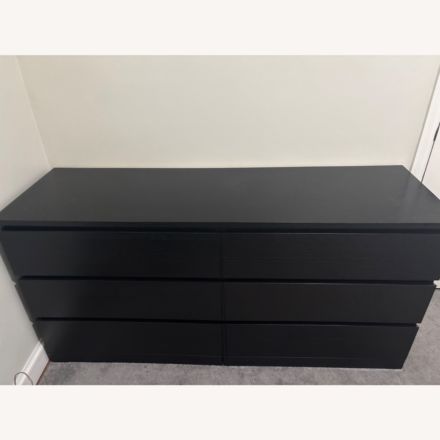 IKEA MALM Black Wood Dresser - image-5