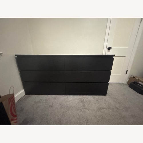 Used IKEA MALM Black Wood Dresser for sale on AptDeco