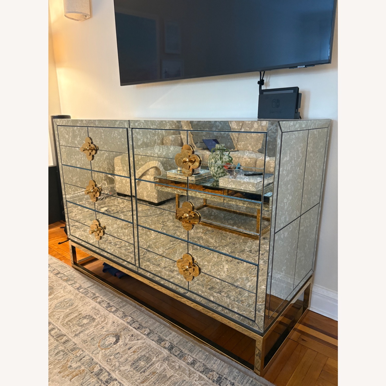 Jonathan Adler Delphine Mirrored Glass Dresser - image-2