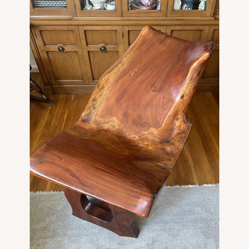 Used Philippine Narra Chair Dark Brown Wood Bench for sale on AptDeco