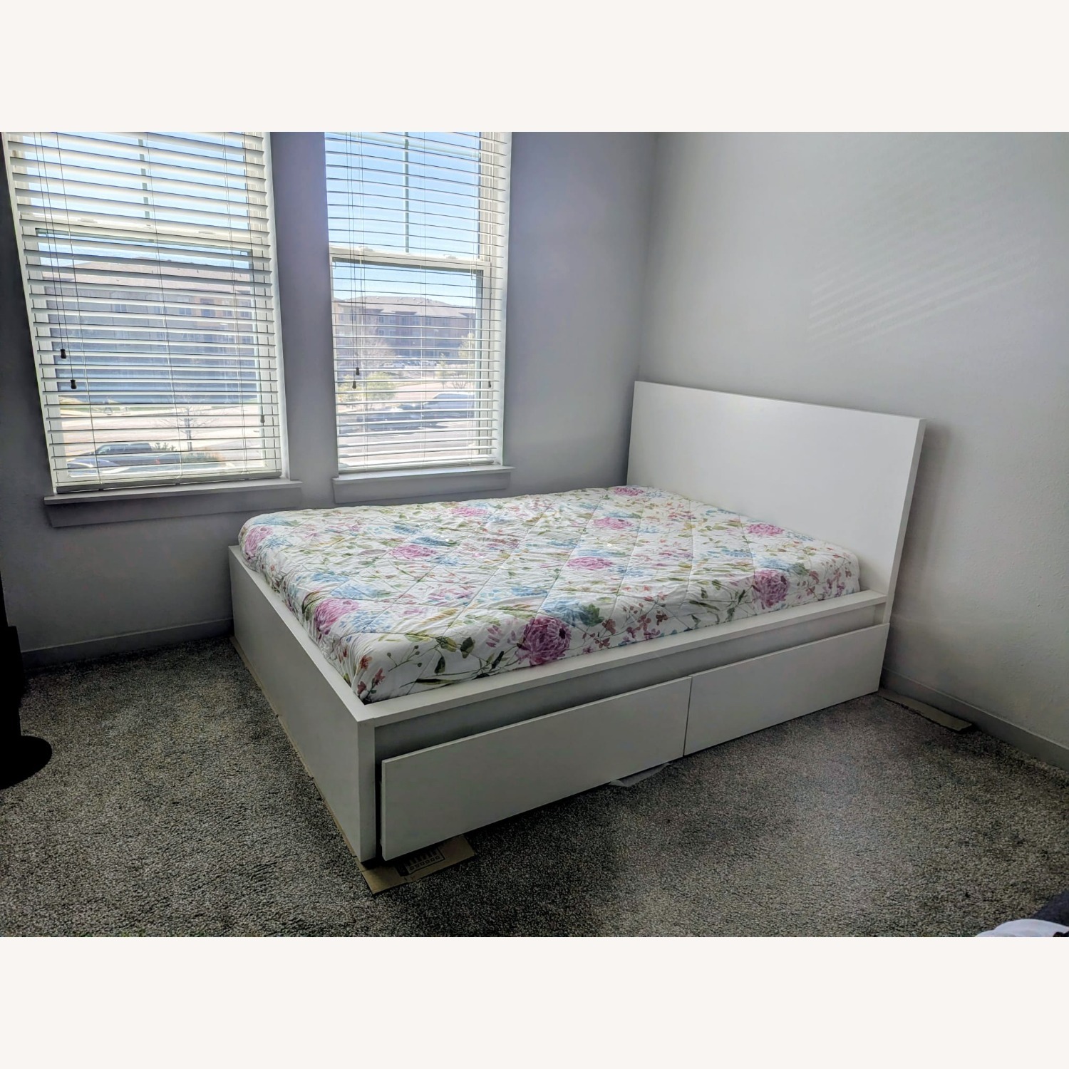 IKEA MALM White Bed Frame and Storage - image-1