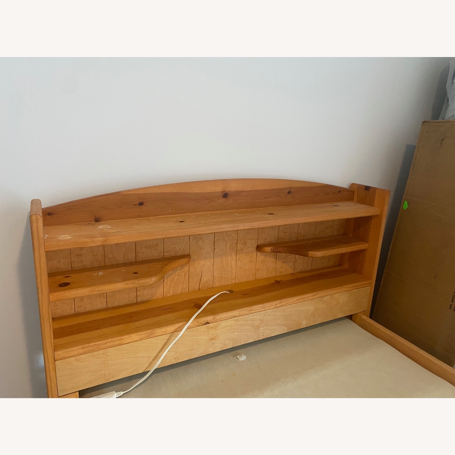 Full Size Wood Bed Frame W Storage and Headboard - image-4