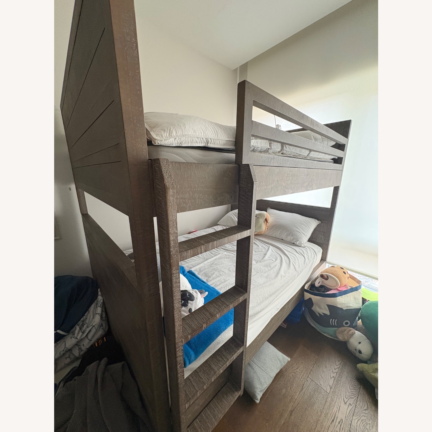 Restoration Hardware Laguna Dark Wood Bunk Bed - image-1