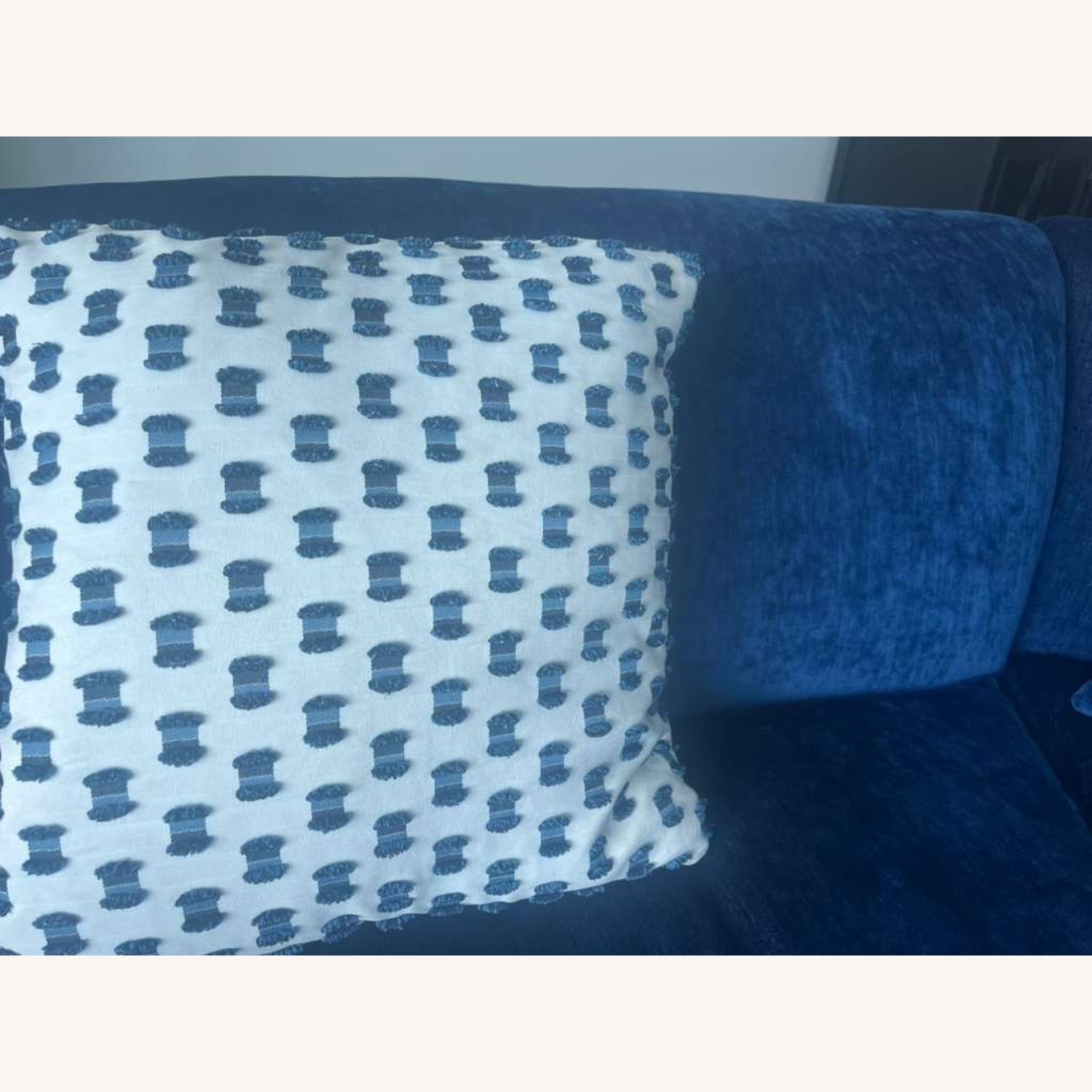 Century Furniture Blue Fabric 3+ Piece Sectional - image-4