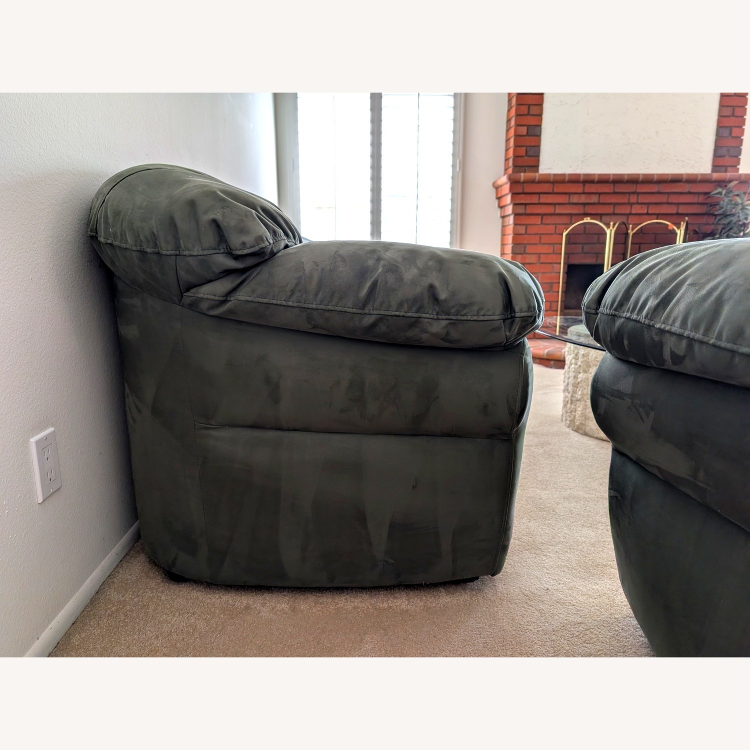 Hunter Green Microsuede Sofa — Deep & Plush - image-3