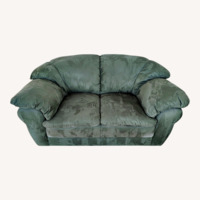 Hunter Green Microsuede Loveseat — Plush