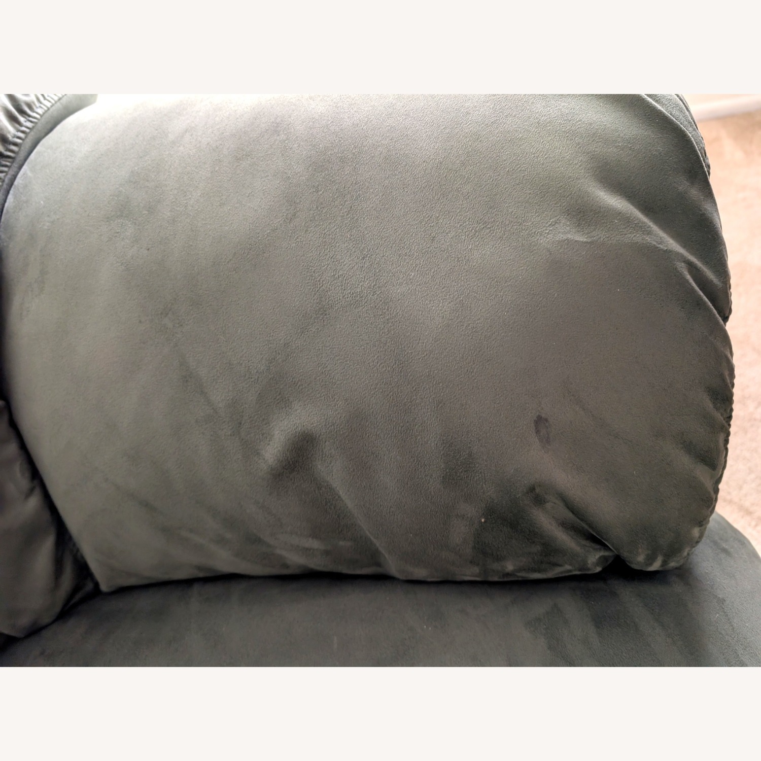 Hunter Green Microsuede Loveseat — Plush - image-3