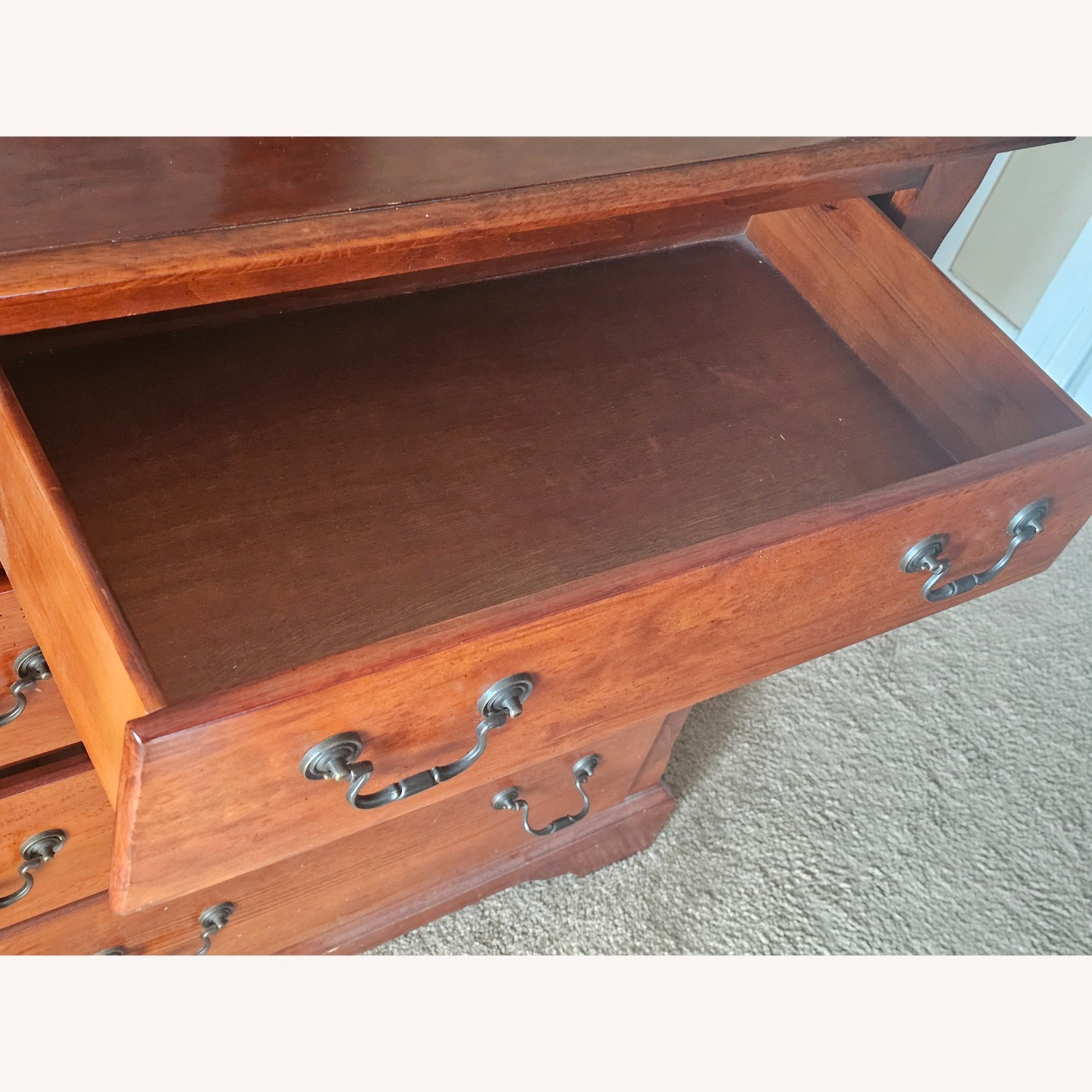 American Drew Dark Brown Wood Dresser - image-3