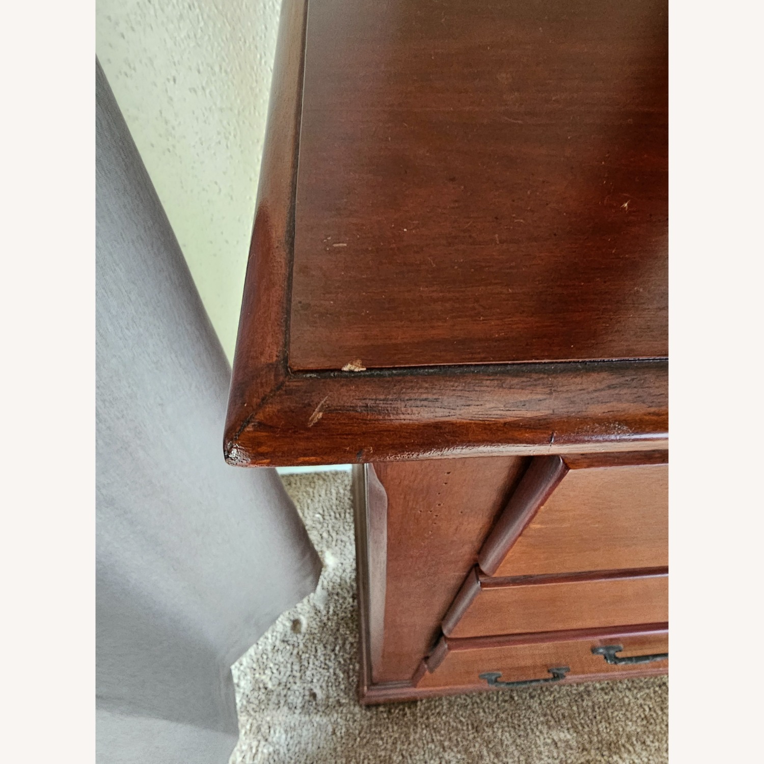 American Drew Dark Brown Wood Dresser - image-4