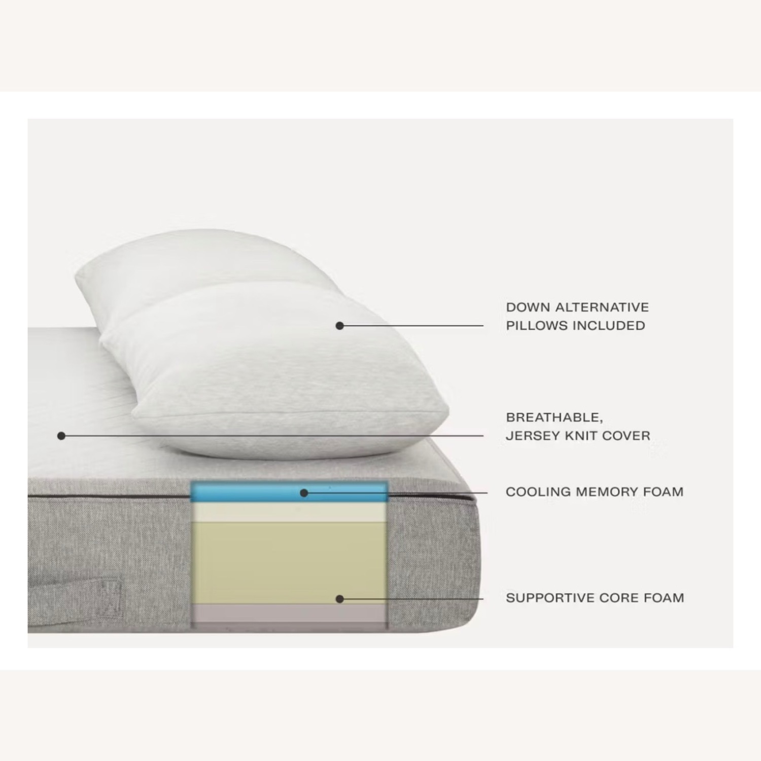 Burrow Span Sleeper Sofa Light Gray Sleeper Sofa - image-5