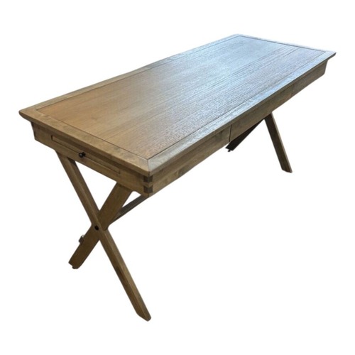 Used World Market Wood Campaign Desk Light Walnut for sale on AptDeco