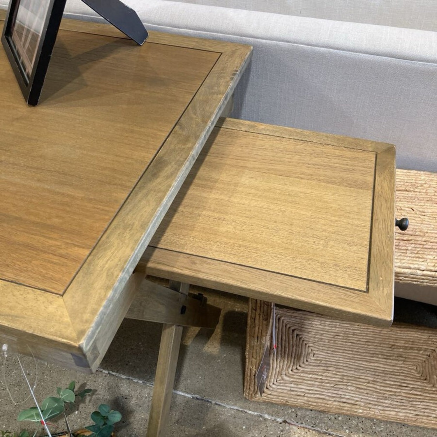 World Market Wood Campaign Desk Light Walnut - image-7