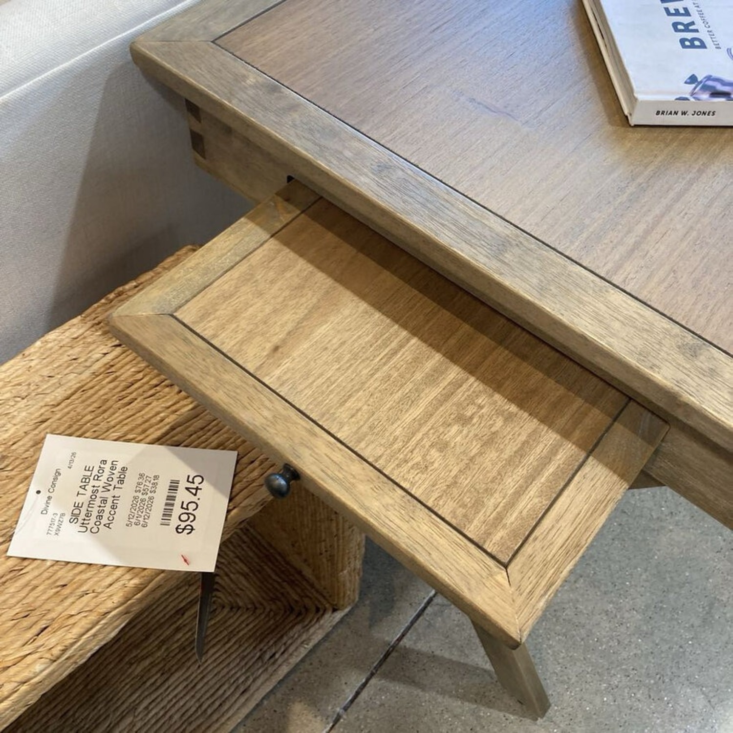 World Market Wood Campaign Desk Light Walnut - image-8