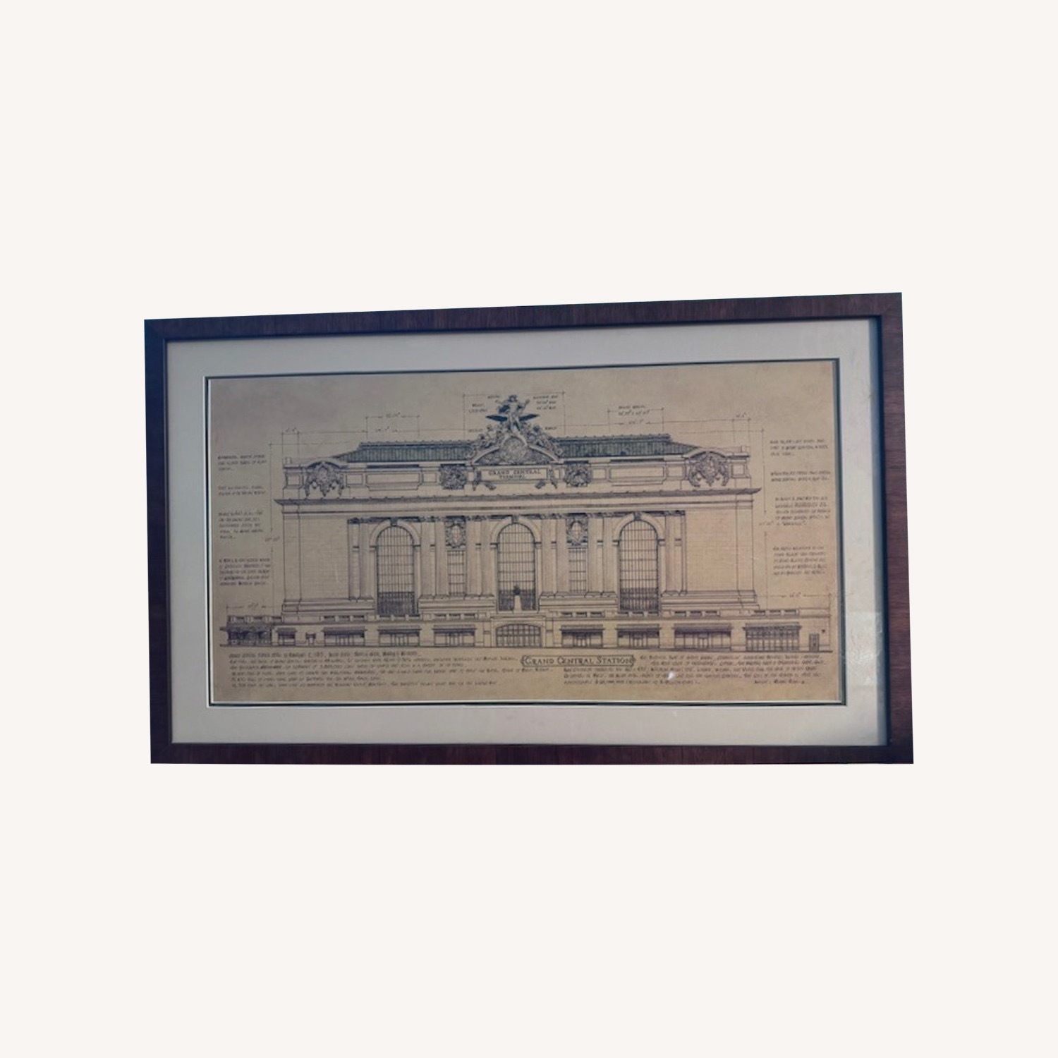 Grand Central Architectual Drawing Framed - image-5