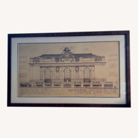 Grand Central Architectual Drawing Framed