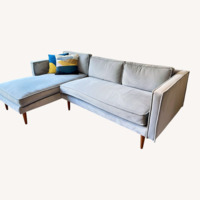 Joybird Serena Dark Gray Velvet 2 Piece Sectional