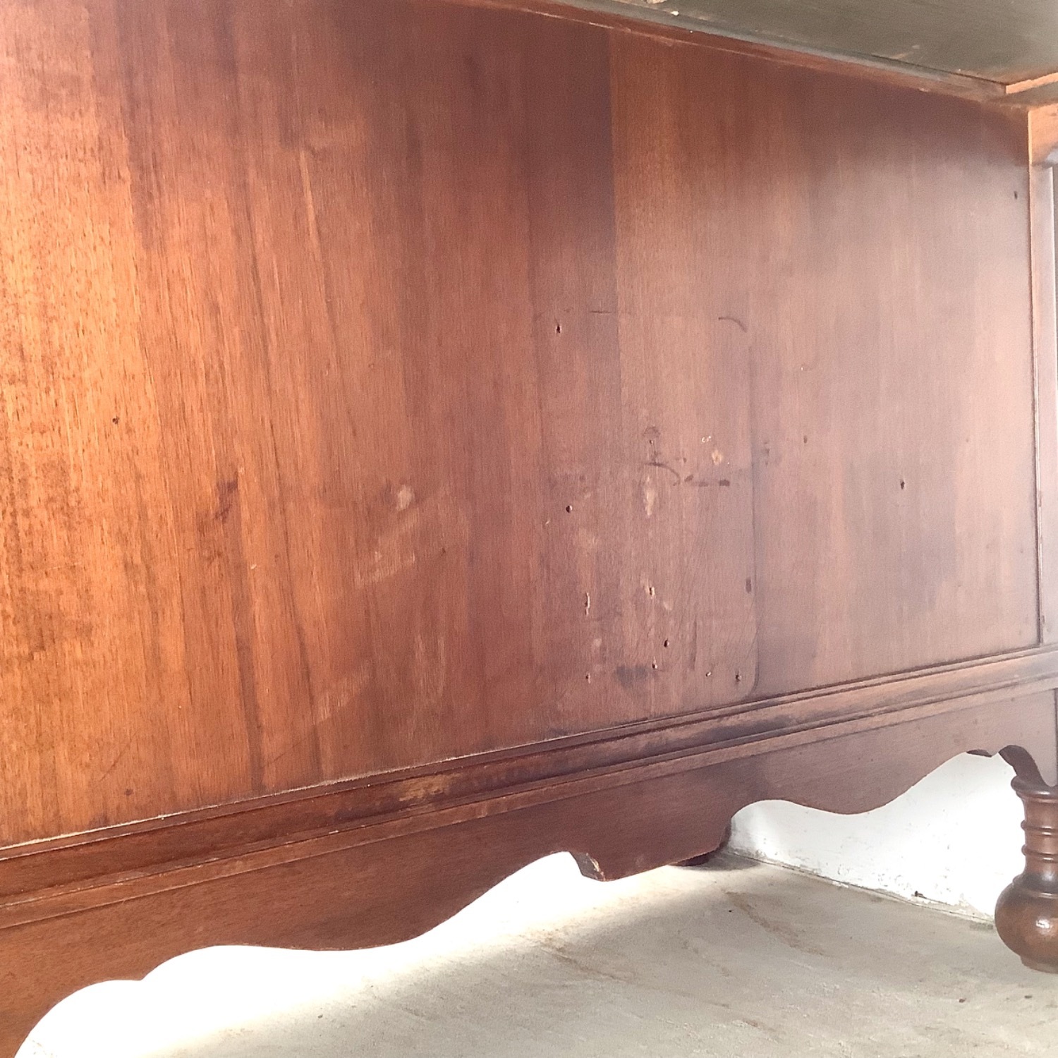 Antique Queen Anne Revival Kneehole Desk - image-24