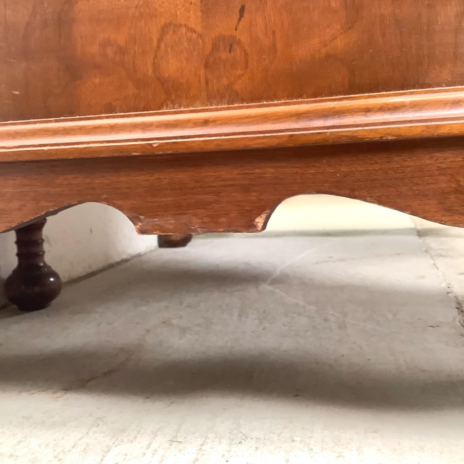 Antique Queen Anne Revival Kneehole Desk - image-8