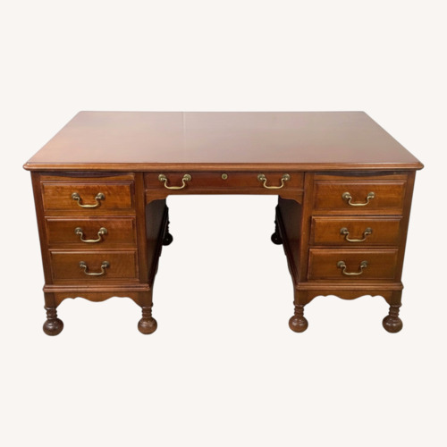Used Antique Queen Anne Revival Kneehole Desk for sale on AptDeco