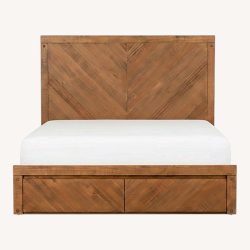 Used Apt2B Chevron Brown Queen Bed for sale on AptDeco