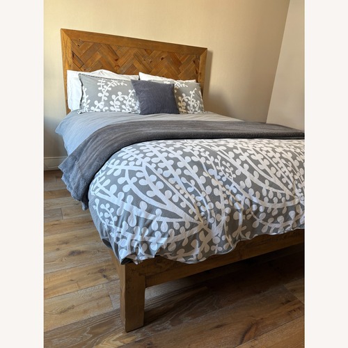 Used Apt2B Chevron Brown Queen Bed for sale on AptDeco