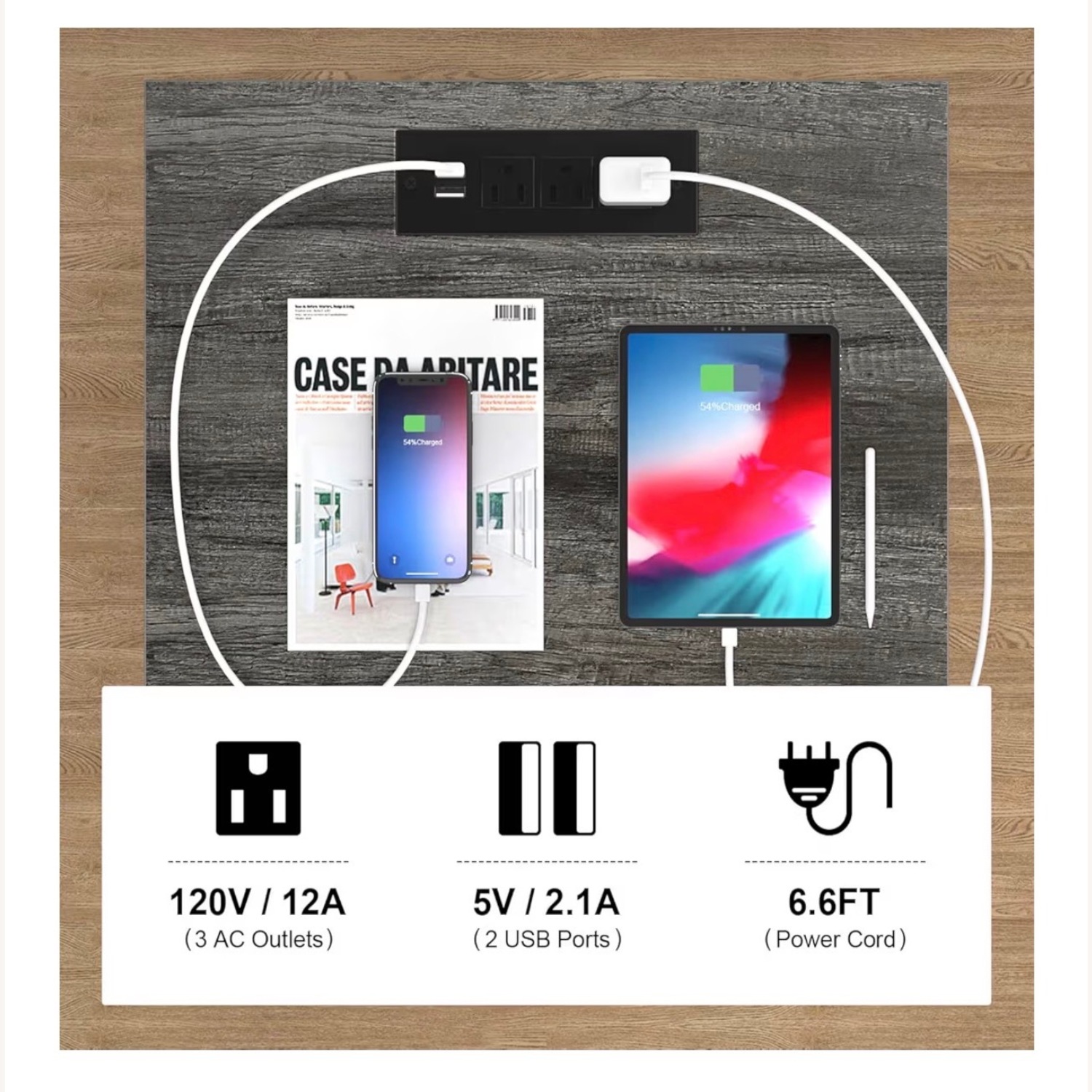 Vintage/Antique Light Gray Wood Side Tables - image-4