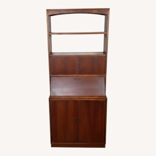 Used Vintage MCM Walnut Secretary Bookcase W Desk for sale on AptDeco