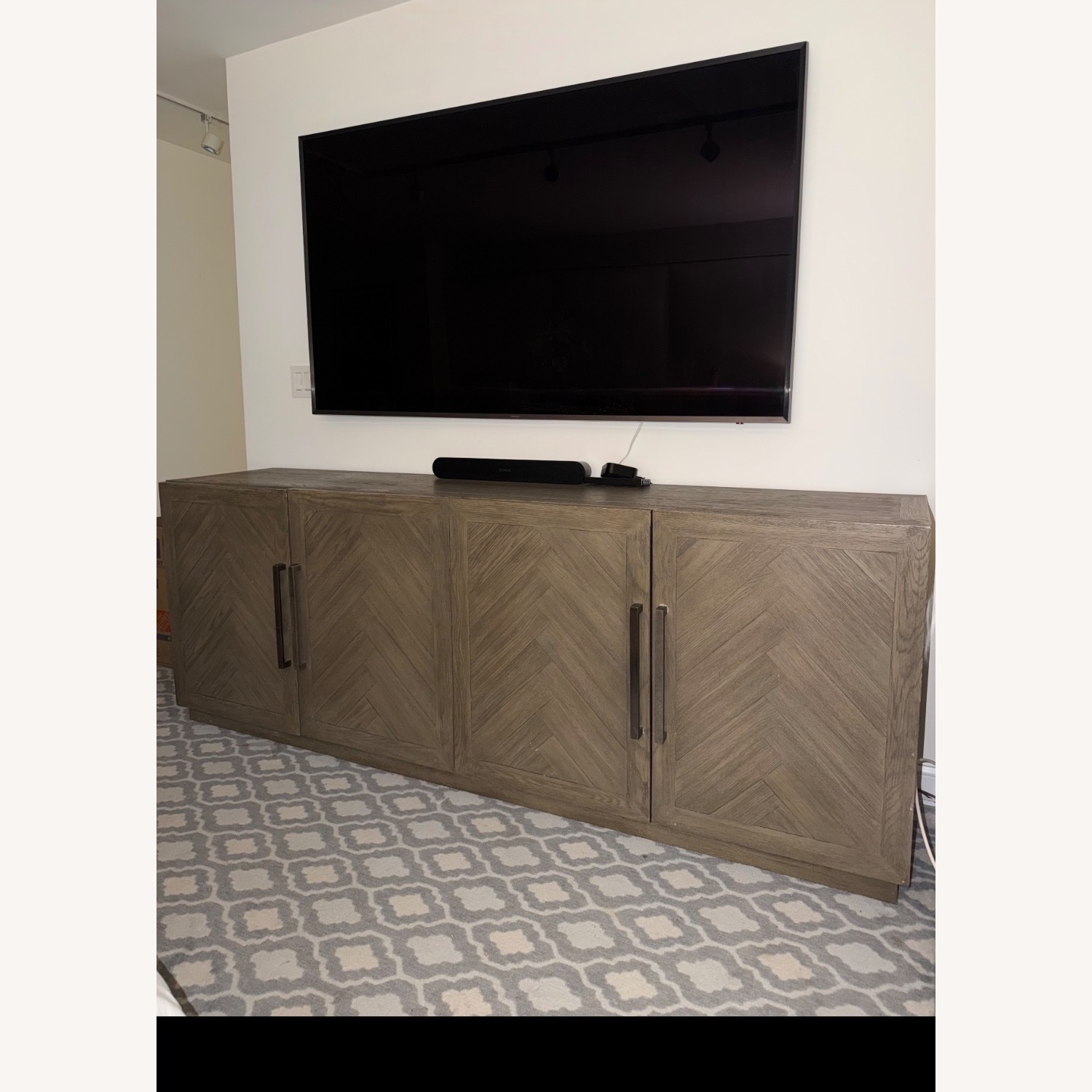 Restoration Hardware Herringbone 4-Door Sideboard - image-1