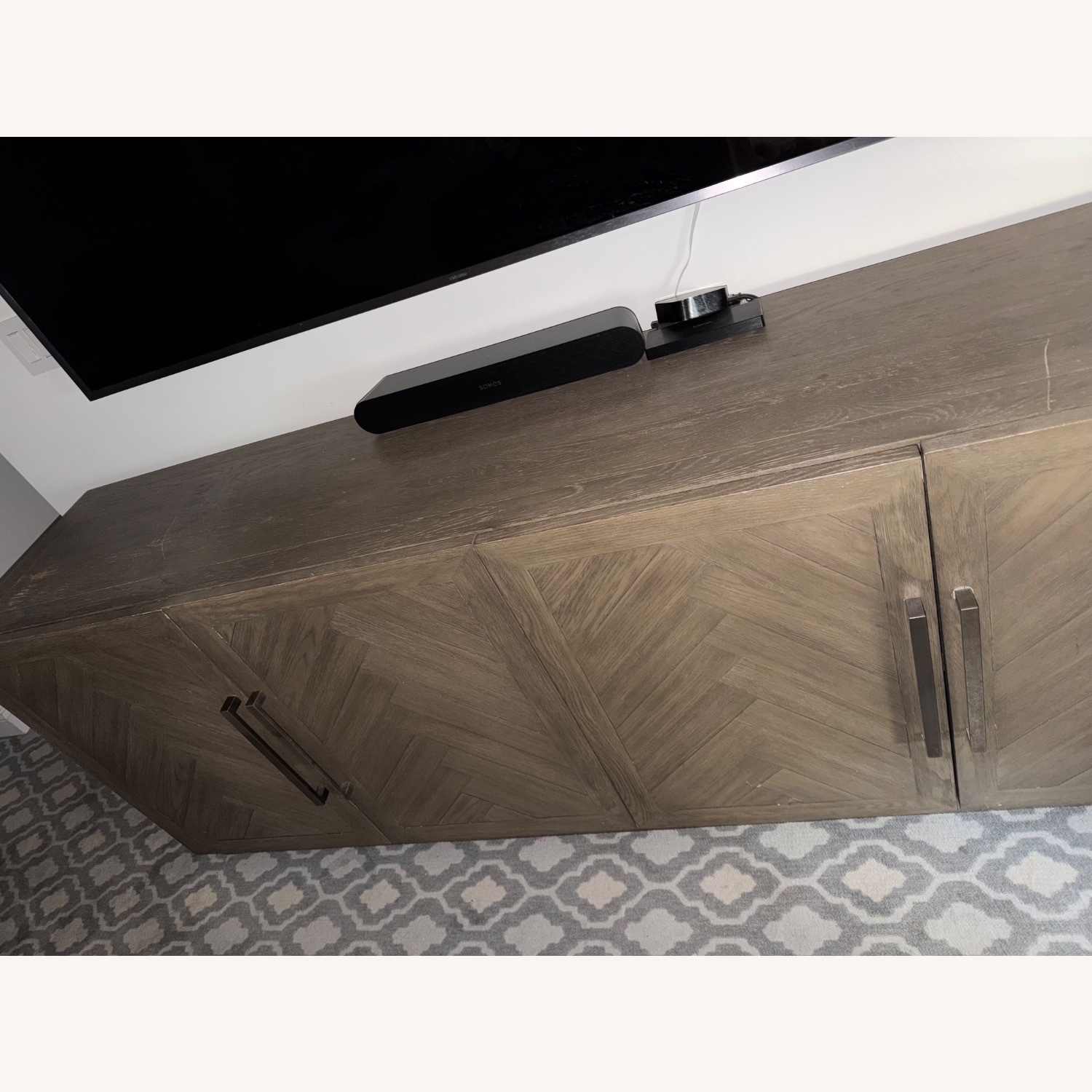 Restoration Hardware Herringbone 4-Door Sideboard - image-2