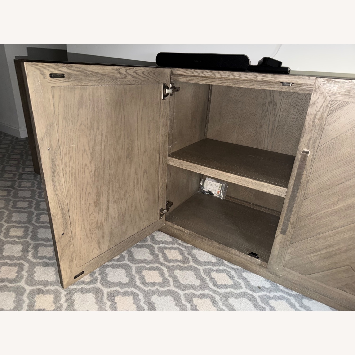 Restoration Hardware Herringbone 4-Door Sideboard - image-3