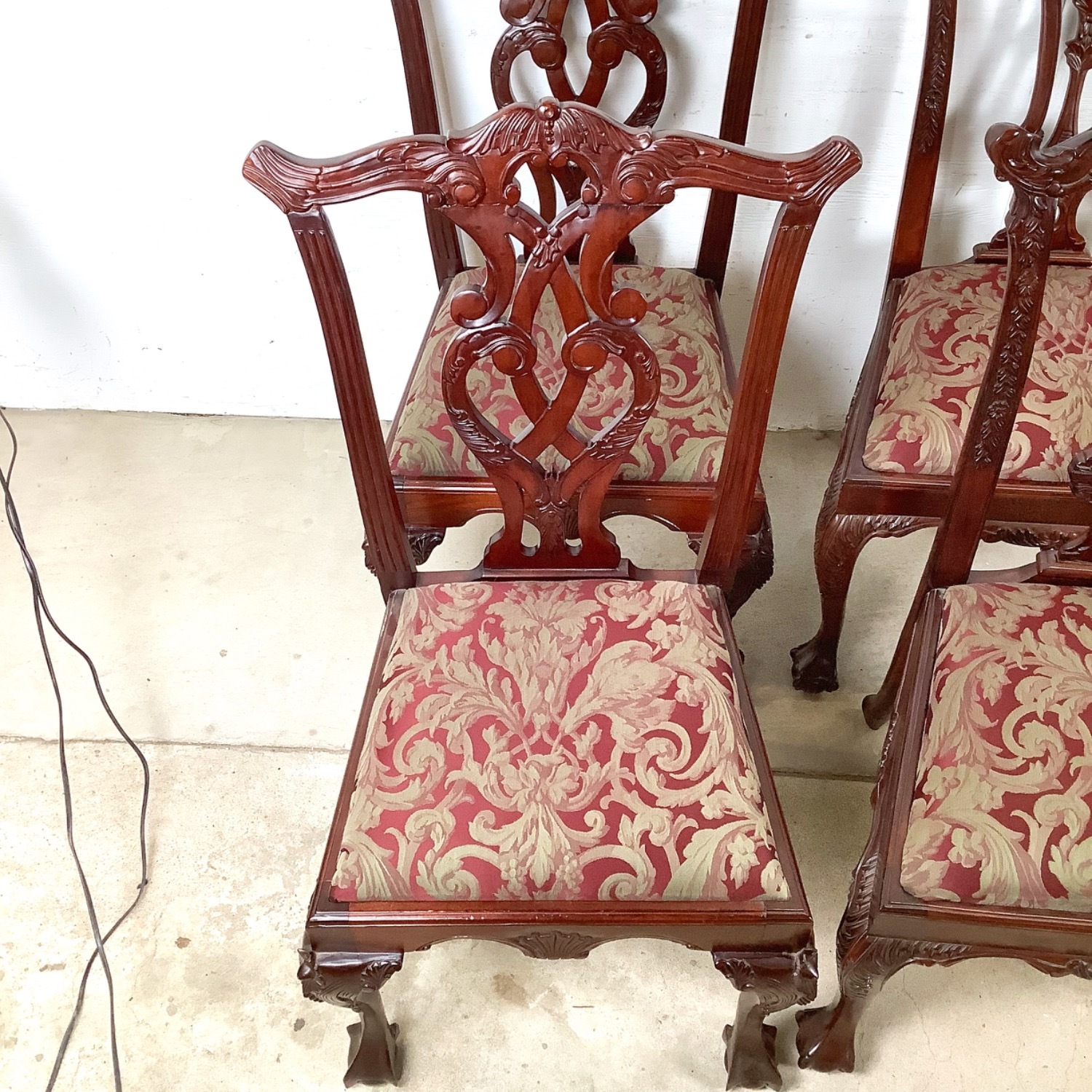 Set of 6 Chippendale Style Mahogany Dining Chairs - image-3
