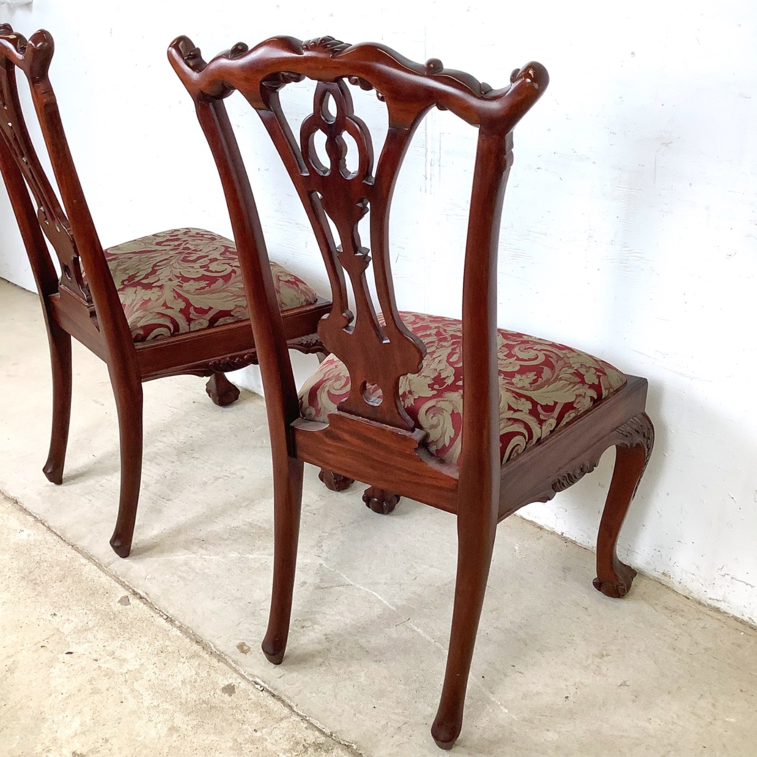 Set of 6 Chippendale Style Mahogany Dining Chairs - image-19
