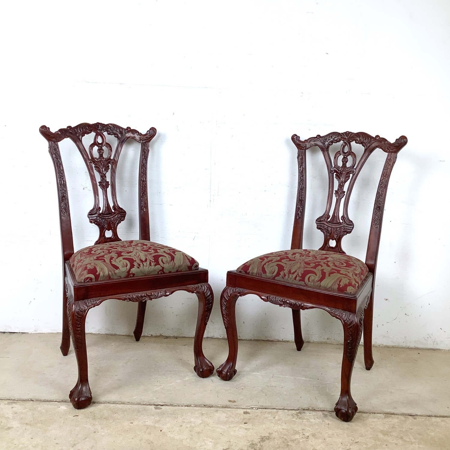 Set of 6 Chippendale Style Mahogany Dining Chairs - image-16