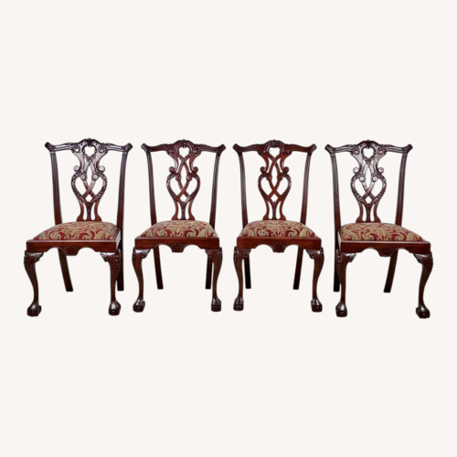 Used Set of 6 Chippendale Style Mahogany Dining Chairs for sale on AptDeco