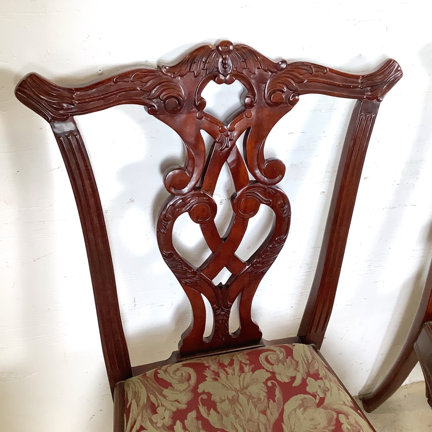 Set of 6 Chippendale Style Mahogany Dining Chairs - image-8