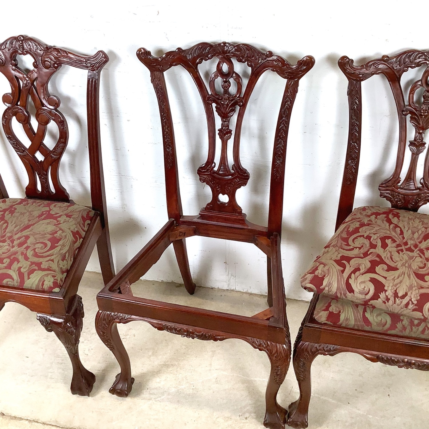 Set of 6 Chippendale Style Mahogany Dining Chairs - image-13