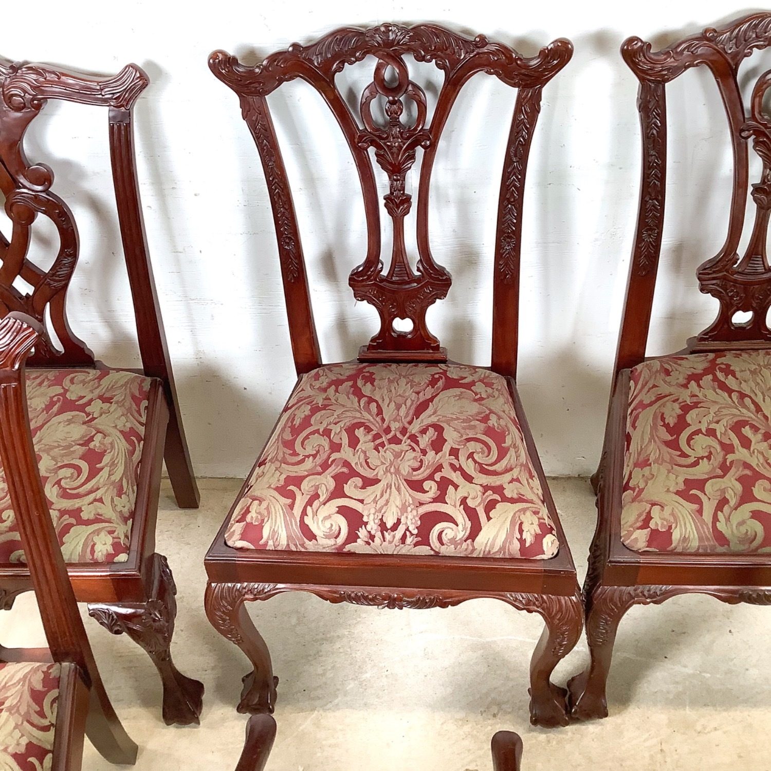 Set of 6 Chippendale Style Mahogany Dining Chairs - image-4