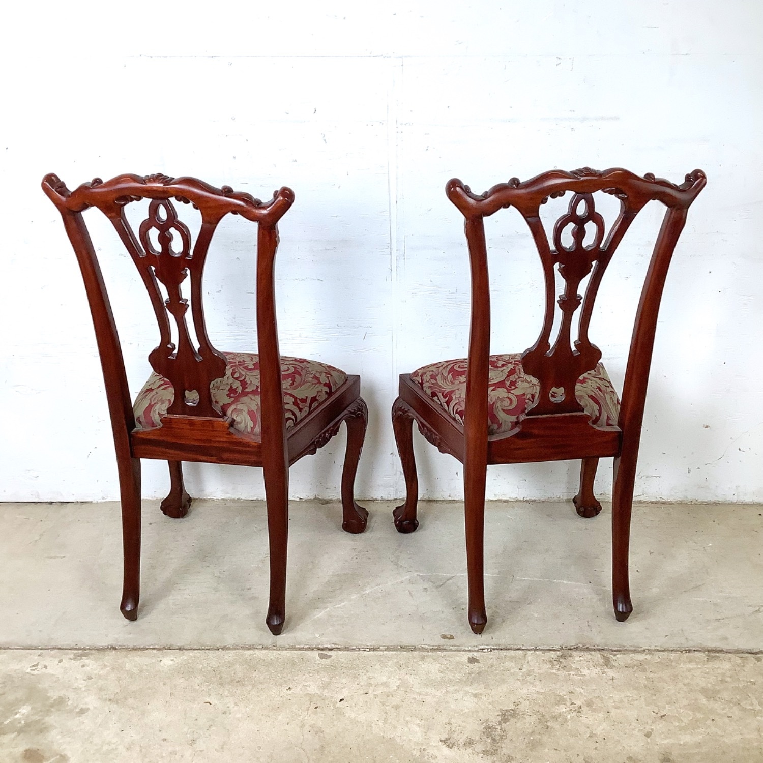 Set of 6 Chippendale Style Mahogany Dining Chairs - image-17