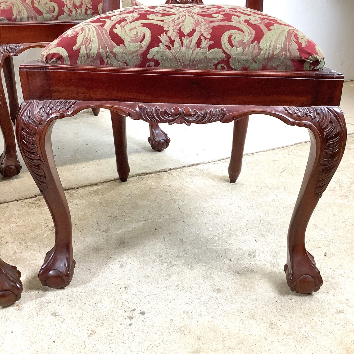 Set of 6 Chippendale Style Mahogany Dining Chairs - image-7