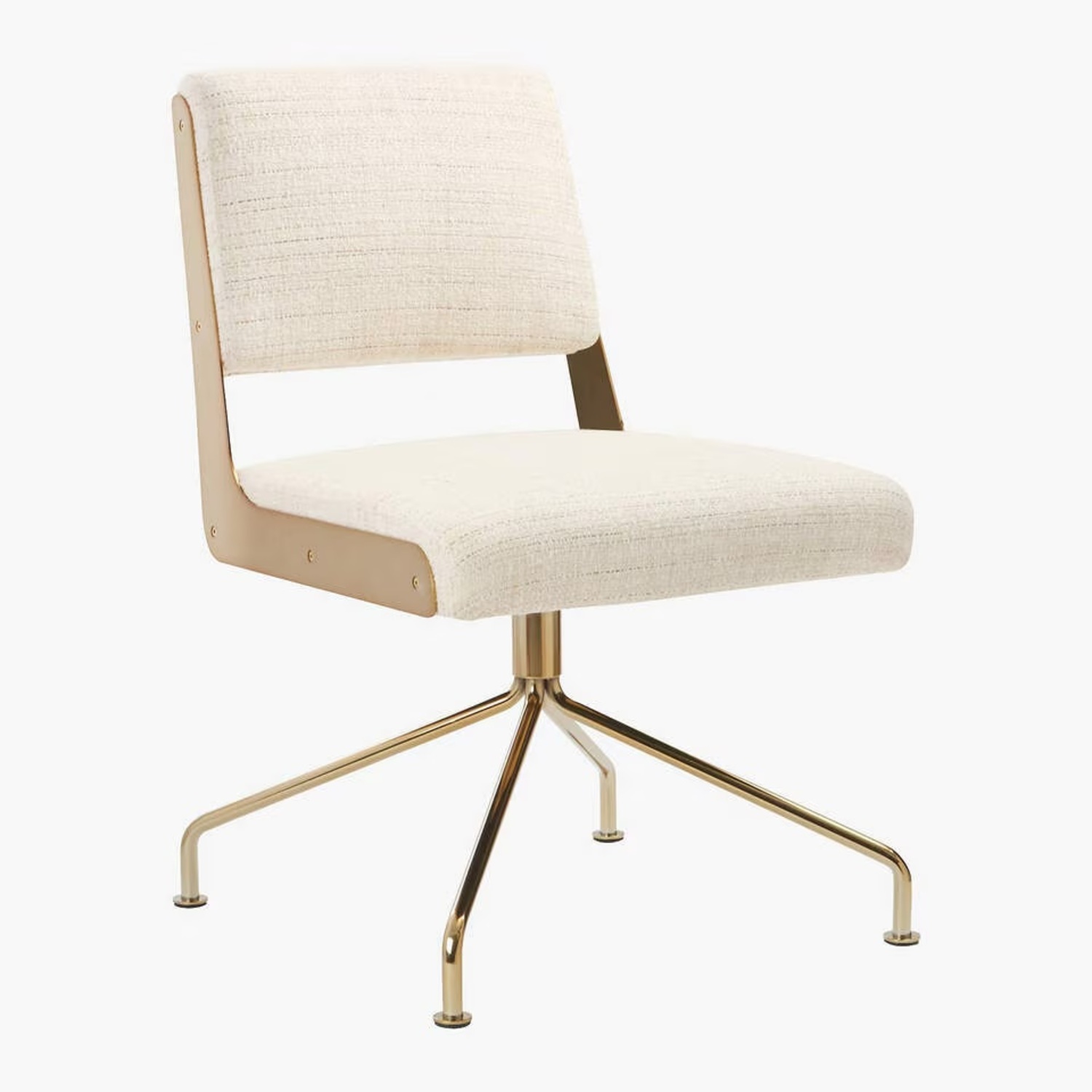 CB2 White Linen Rue Cambon Office Chair - image-4